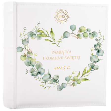 ALBUM NA ZDJĘCIA Z NADRUKIEM UV 40 STRON KREMOWE WKLEJANE KOMUNIA